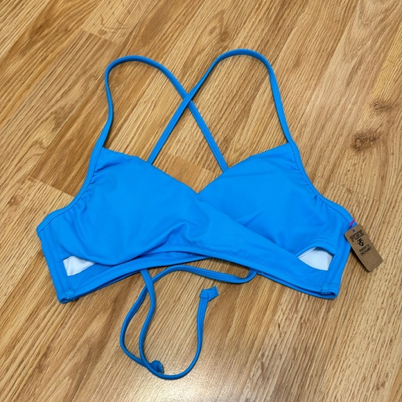 NWT ✨ Aqua Blue 2 piece swimwear set from PINK - Top size M / bottoms size L - Picture 2 of 11